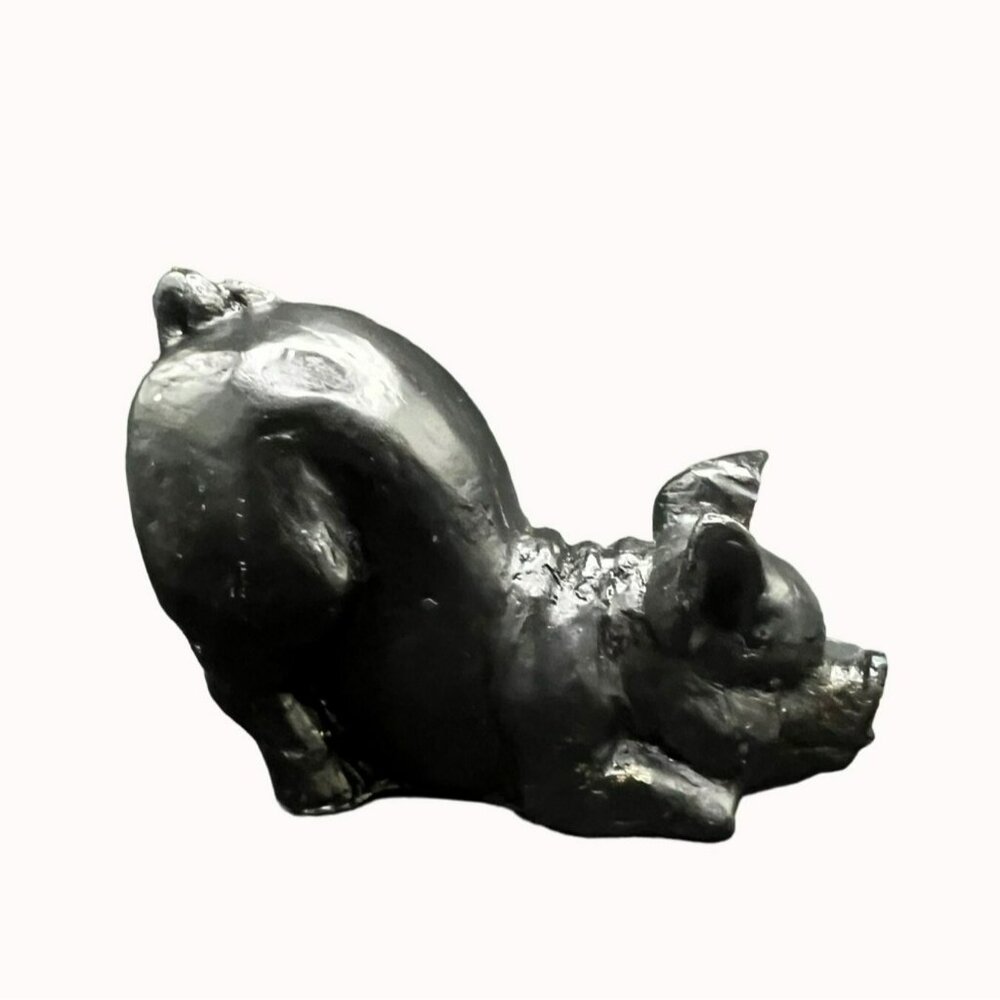 Cyan Design Bronze Pig Doorstop Paoerweight 6" x 5" x 2" Black Very Heavy 3.5lbs